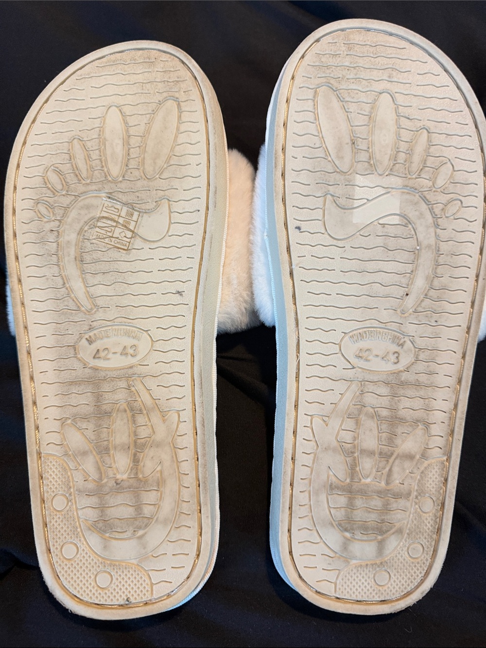 Bride Faux Fur Slide Slippers with Rhinestone Lettering - Picture 2 of 2